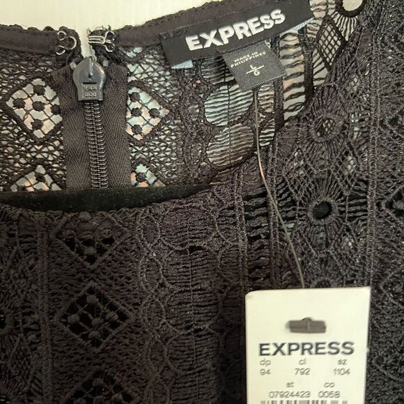(A) Black express dress size large new with tags - Picture 2 of 5